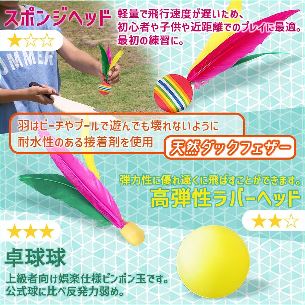 SALUDABLE Badminton Indoor Table Feather Outdoor Park Play Racket, Tennis, Ball, Play,