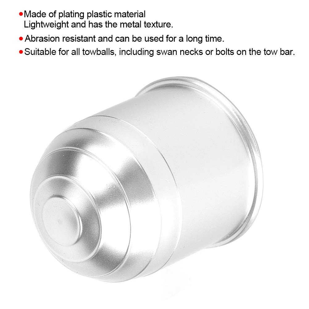 Tow Hitch Cover Universal Plated Plastic Tow Bar Ball Case Cover Protective Waterproof Tow Ball Protector Cap