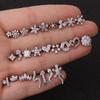 1piece Gold Color Crown Star Flower CZ Tragus Cartilage Stainless Steel Ear Stud Piercing Crystal Daith Earring