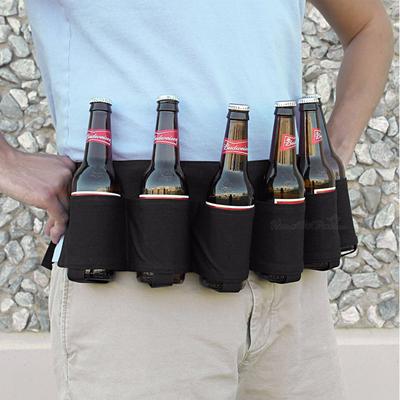 Sticlă portabilă din talie cu centură de bere Geantă pentru alpinism, camping, drumeții, toc, sticle de vin la îndemână, suport pentru cutii de băuturi, organizator suspendat