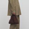 The Row Bindle Drop-Shoulder Solid Color Calfskin Tote Bag Small Women handbags Brown W1682L25ESANS