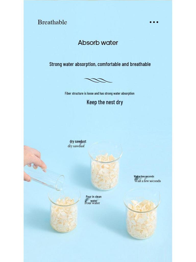 Deodorizing Aspen Wood Shavings & Cotton Bedding for Hamsters and Chinchillas - Low Dust, Cozy Winter Supplies