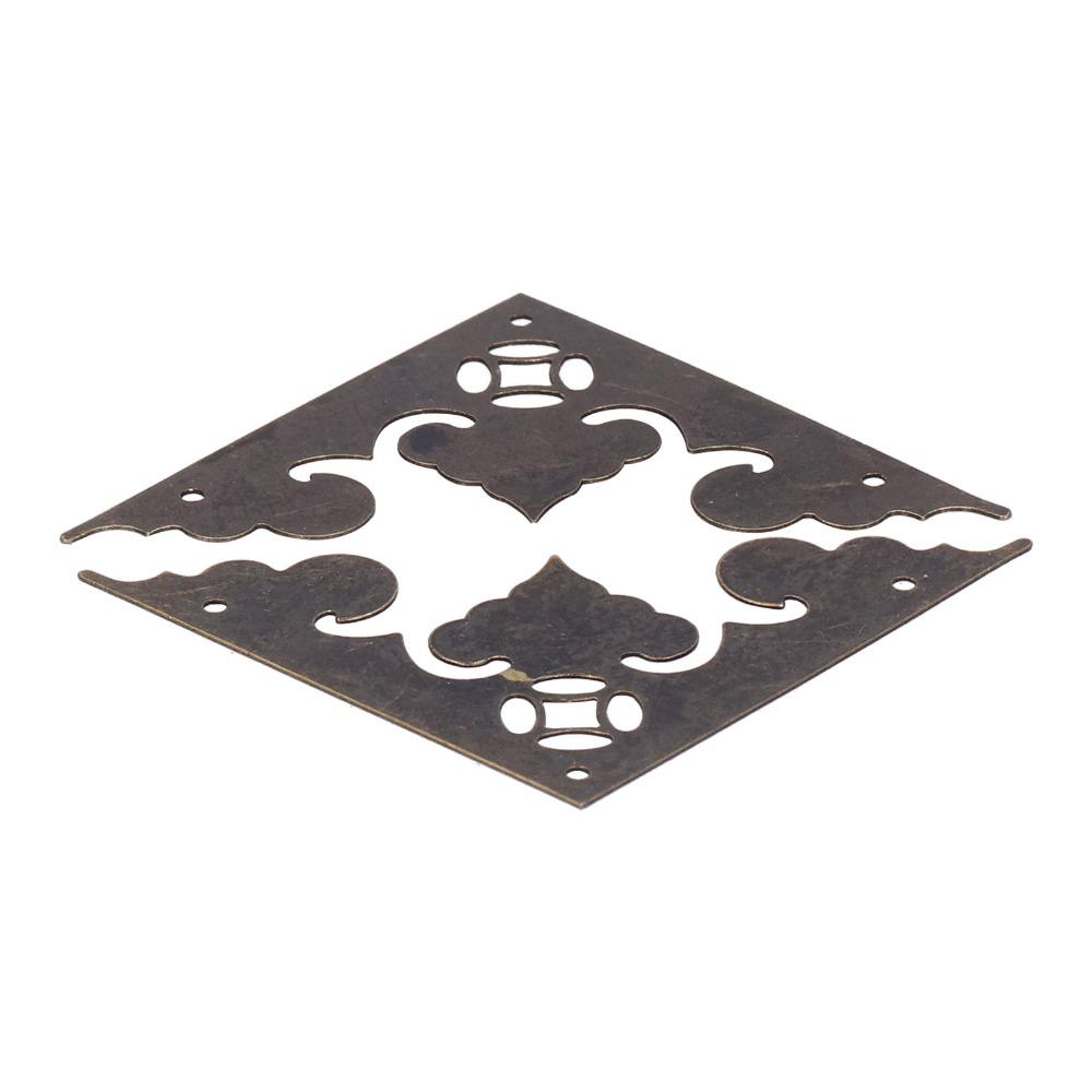 10pcs Antique Bronze Flat Angle Edge Guard Metal Wood Box Corner Furniture Hardware