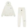 Mens Fleece-Lined Hoodie Jogger Set With Velvet Letter Print Loose Fit Casual Outfit