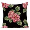 Polyester Cojines Decorativos Para Sofa Farmhouse Decor Flower Floral Pillow Cover Decorative Cushion Cover For Living Room