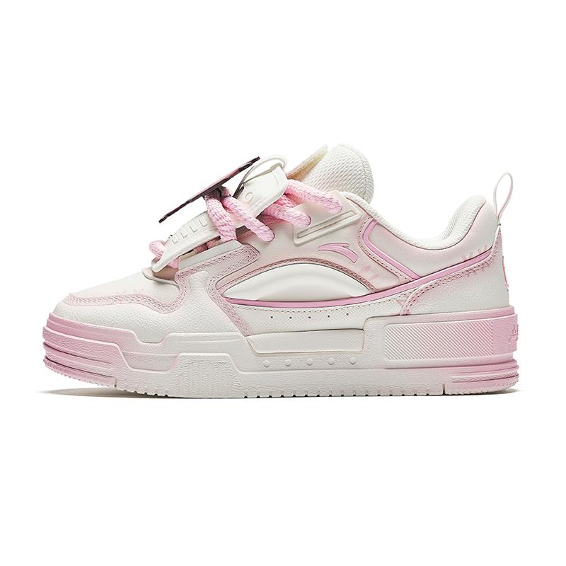 POP MART X Molly X Anta Collaboration TV SHOW Low Top Casual Shoes Women's White Pink Sneakers 922348001-7