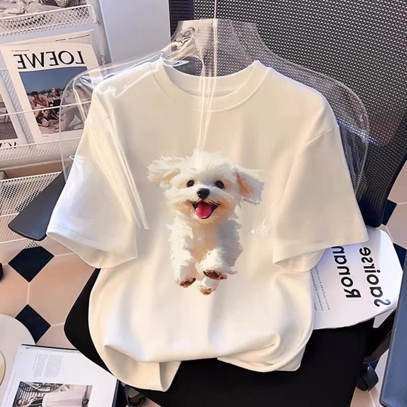 Women's Oversized Cartoon Short Sleeve T-shirt - Summer 2026 Trendy Design