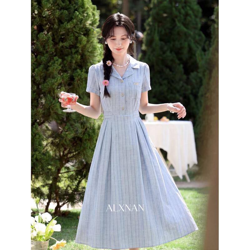 Luxiangnan French Style Short-Sleeved Dress M