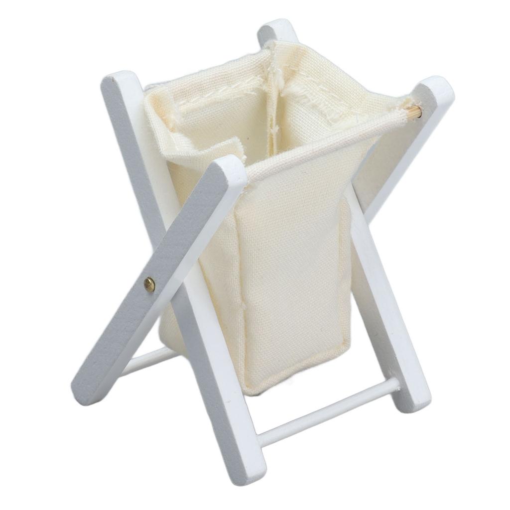 1:12 Doll House  ature Laundry Basket Folding Clothes Basket Doll House Accessory