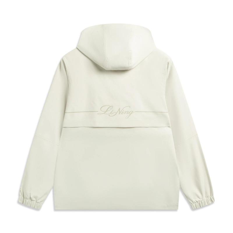 Li Ning Sports Lifestyle Series Back Letter Zipper Hooded Versatile Windbreaker Women Outerwear AFDW428-1