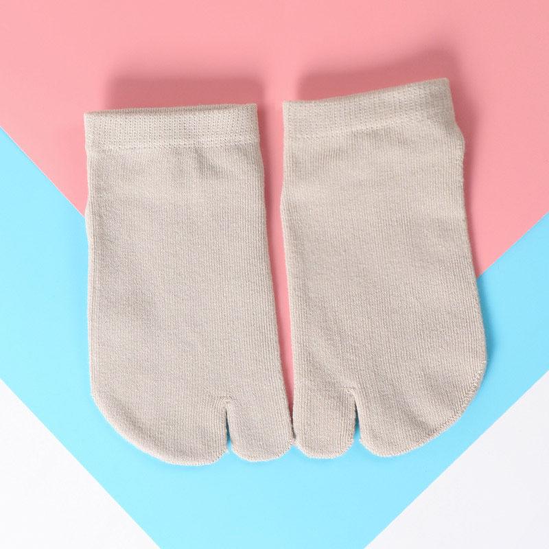 Spring Summer Women's Short Five Finger Socks Candy Color Ankle Socks Sweat absorption Breathable Cotton Split Toe Socks 5 Toes