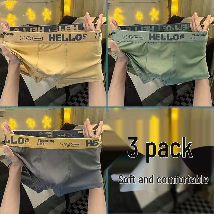 Trendy Men's Solid Color Boxer Briefs: Sexy, Breathable, Plus Size Sports Underwear