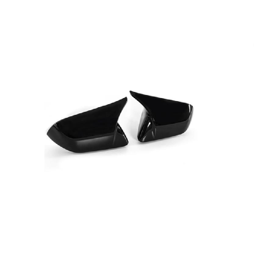 Glossy Black Ox Horn Rearview Mirror Lid Cover Trim For 2015- Ford Mustang