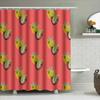 Cute Watermelon Shower Curtain Tropical Summer Vibes Bathroom Decor Beach Themed Fabric Liner Waterproof Set
