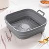 Odorless Silicone Air Fryer Liner: Square, Thick, Foldable Baking Tray