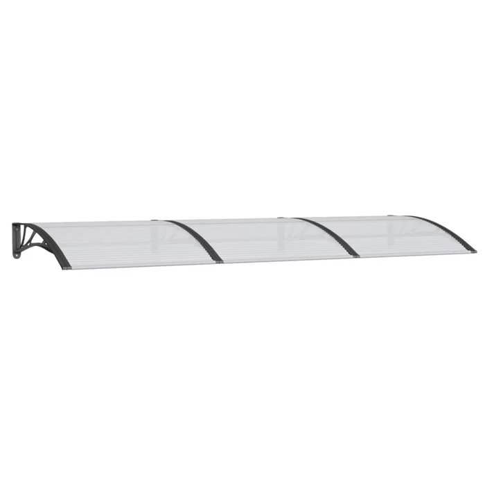 VidaXL Auvent de Porte, Marquise Solaire avec Support, Abri Protection contre Pluie, Banne Entrée Porte Patio, Noir 300x100 153569