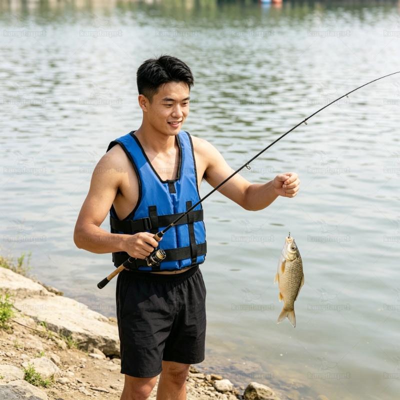 Adjustable Life Jacket for Adults Multi-color Buoyancy Vest for Fishing Boating Swimming Water Sports