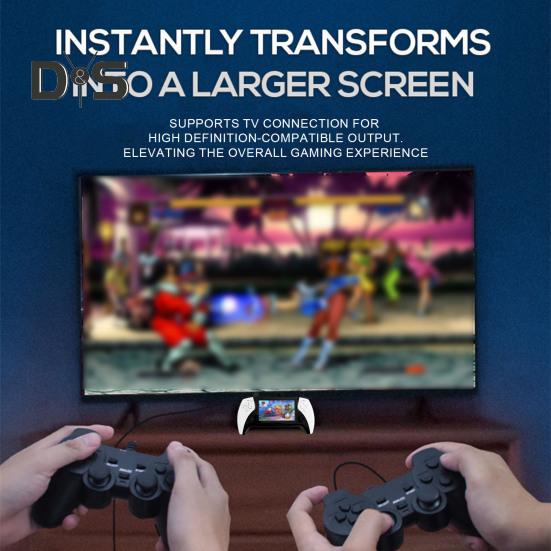

Портативная игровая консоль 4,3-дюймовый IPS-экран HD-совместимый выход Поддержка нескольких эмуляторов Портативный игровой плеер в стиле ретро чёрный
