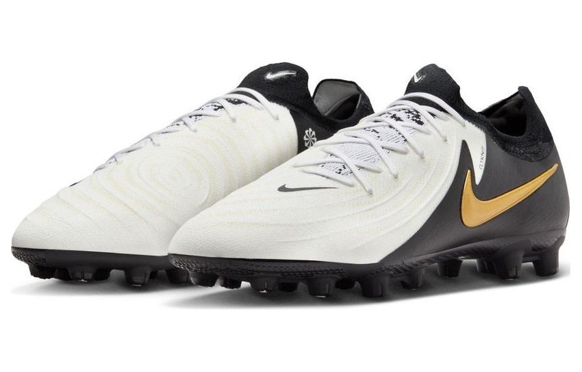 Nike Fashion HG Hard Ground Cushioning Slip Resistant Abrasion Resistant Lightweight Soccer Shoes Men's Black White FJ2555-100