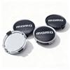 4pcs Black Silver MOMO Logo Emblem Badge Car Wheel Center Caps 74mm 69mm Wheel Hub Cap Rim Hubcaps Cover Replace Car Accessories