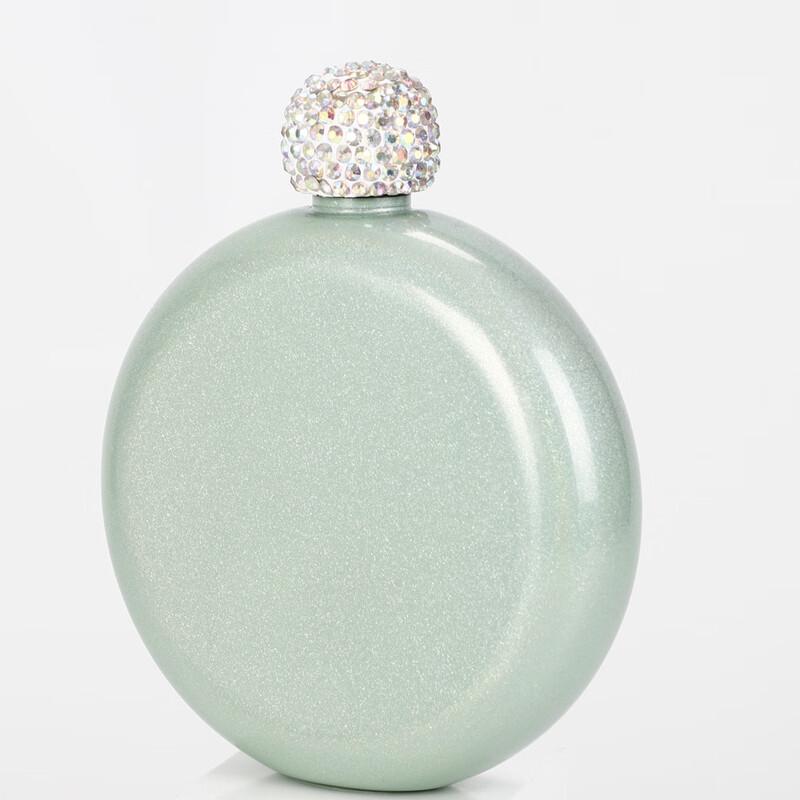 Portable Round Glitter Stainless Steel Hip Flask