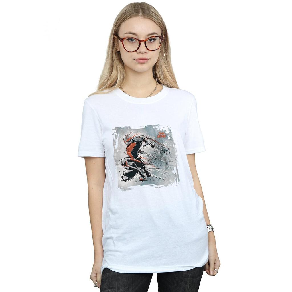 Marvel Womens/Ladies Ant-Man Art Sketch Cotton Boyfriend T-Shirt