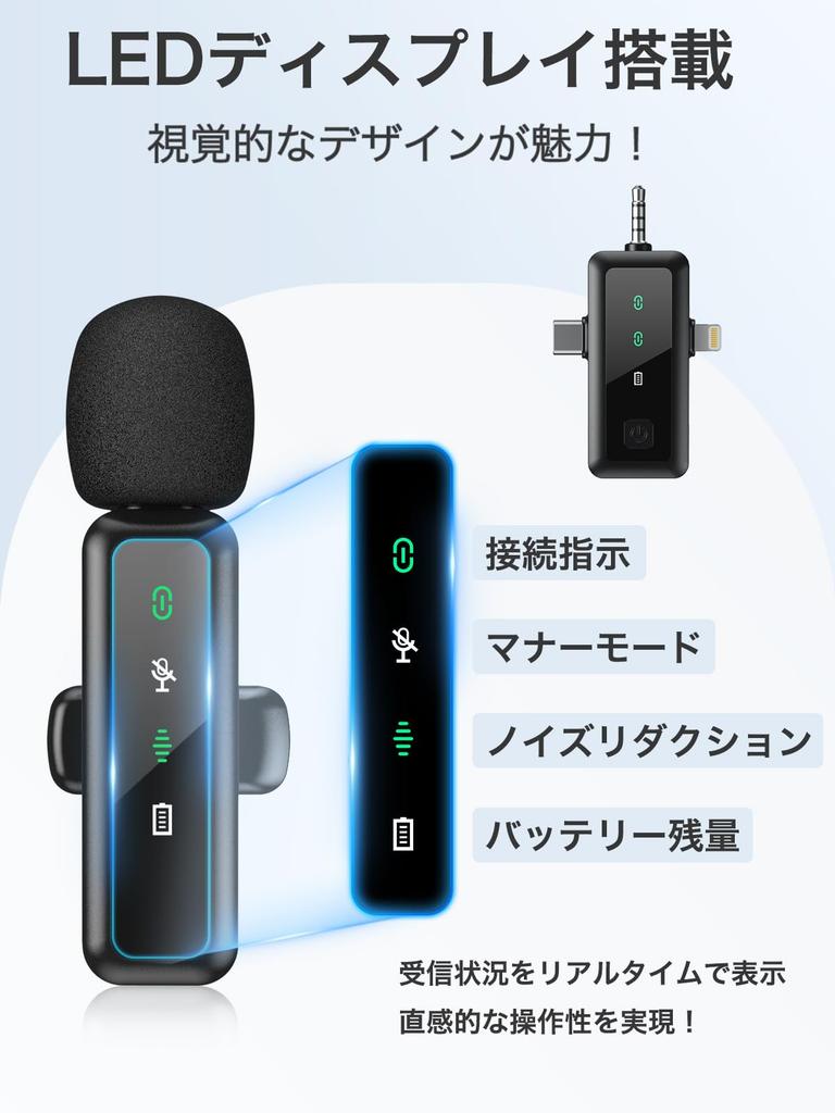 BILIWAL Drahtlos Pin-kompatibel mit Design mit 5x LED Sofortiges Rauschen 9 Stunden Dauerbeschallung Kamera Kompakt für Video Live und beinhaltet Aufbewahrung