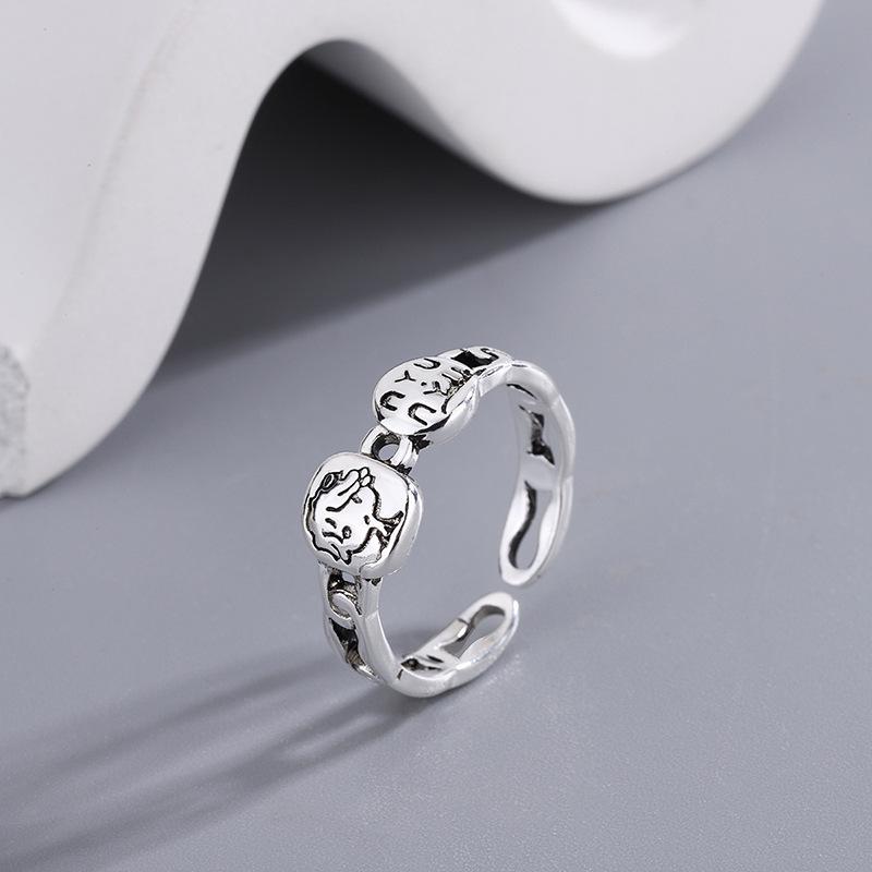 Men’s S925 Silver Index Finger Ring - Trendy Niche Style, Internet Celebrity-Inspired, Simple Yet High-End.