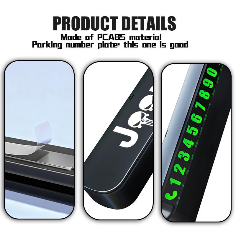 Car Temporary Phone Number Park Card Plate Sticker Accessories For Jeep Grand Cherokee Patriot Renegade Compass Wrangler AJY1