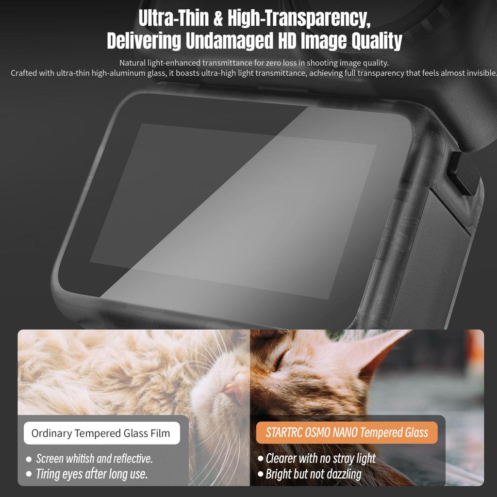 Anti-scratch Lens Protector Screen Protector Film for DJI Osmo Nano Ultra-Clear Tempered Glass Camera Lens Screen Protector Film