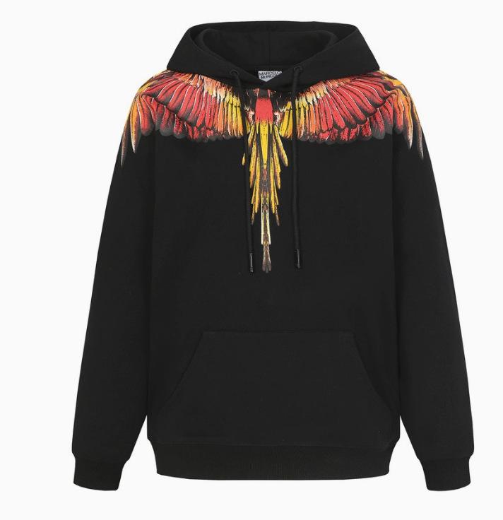 Felpa con cappuccio Marcelo Trendy Feathered Wings: Felpa girocollo unisex con motivo a fulmini e serpenti multicolore Phantom Wings.