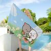 Peach and Goma Anime Beach Swimming Towel Soft Absorbent Washcloth Children's Gifts for Kids Travel Camping Gym