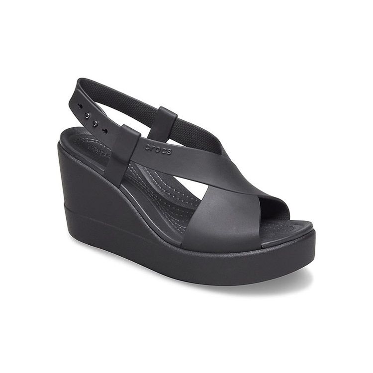 Crocs Brooklyn Comfortable Non-Slip Wedge Sport Sandals Women sandals Black 206222-060