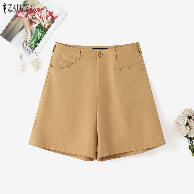 ZANZEA Women Casual Solid Color Loose Summer Short Pants