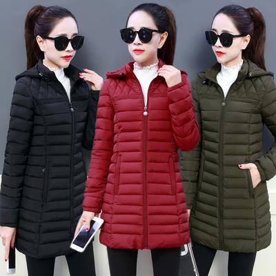 Moda feminina de inverno casual selvagem longo cor sólida casacos engrossar jaquetas de algodão quentes