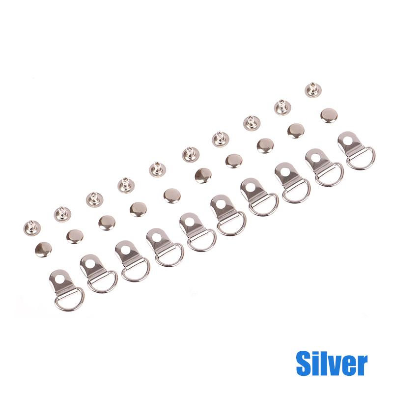 10 Sätze D-Ring-Schnalle zur Reparatur von Taschen, Wanderschuhen, Kletterschuhen, DIY-Taschenzubehör