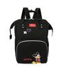 Stilvoller und robuster Oxford-Wickelrucksack für Mütter und Väter mit großem Fassungsvermögen und Mickey Mouse-Motiv
