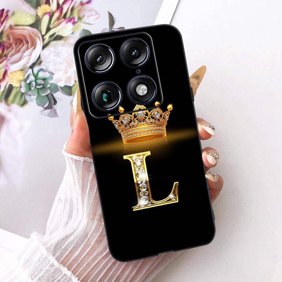 For Motorola Signature 2026 Crown Letter Phone Case For Motorola Signature XT2603-2 Black Silicone Soft Cases Bumpers