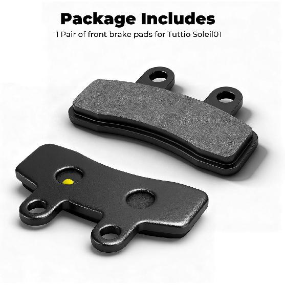 JERBOR 1 Pair of Brake Pads for Tuttio Soleil01 Electric Drit Bike, Front Rear Disc Brake Pad Durable Low Noise Electric Dirt Bike Brake Pads for