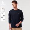 HAZZYS Men's Pure Cotton Casual Long Sleeve T-shirt