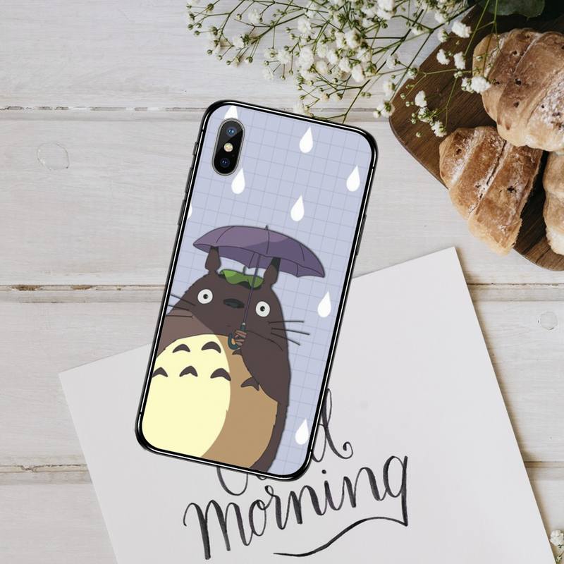 Pouzdro na telefon Happy Totoro sprite away Pro iphone 12 11 13 7 8 6 s plus x xs xr pro max mini skořepina