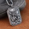 Trendy Simple Ancient Greek God of War Pendant Popular Charms Stainless Steel Angel Wings Shield Necklace Mens Jewelry