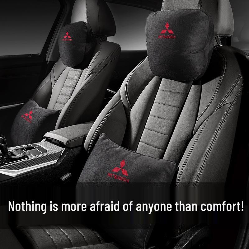 Mitsubishi-Compatible Car Headrest and Lumbar Support Pillow, Maybach Style