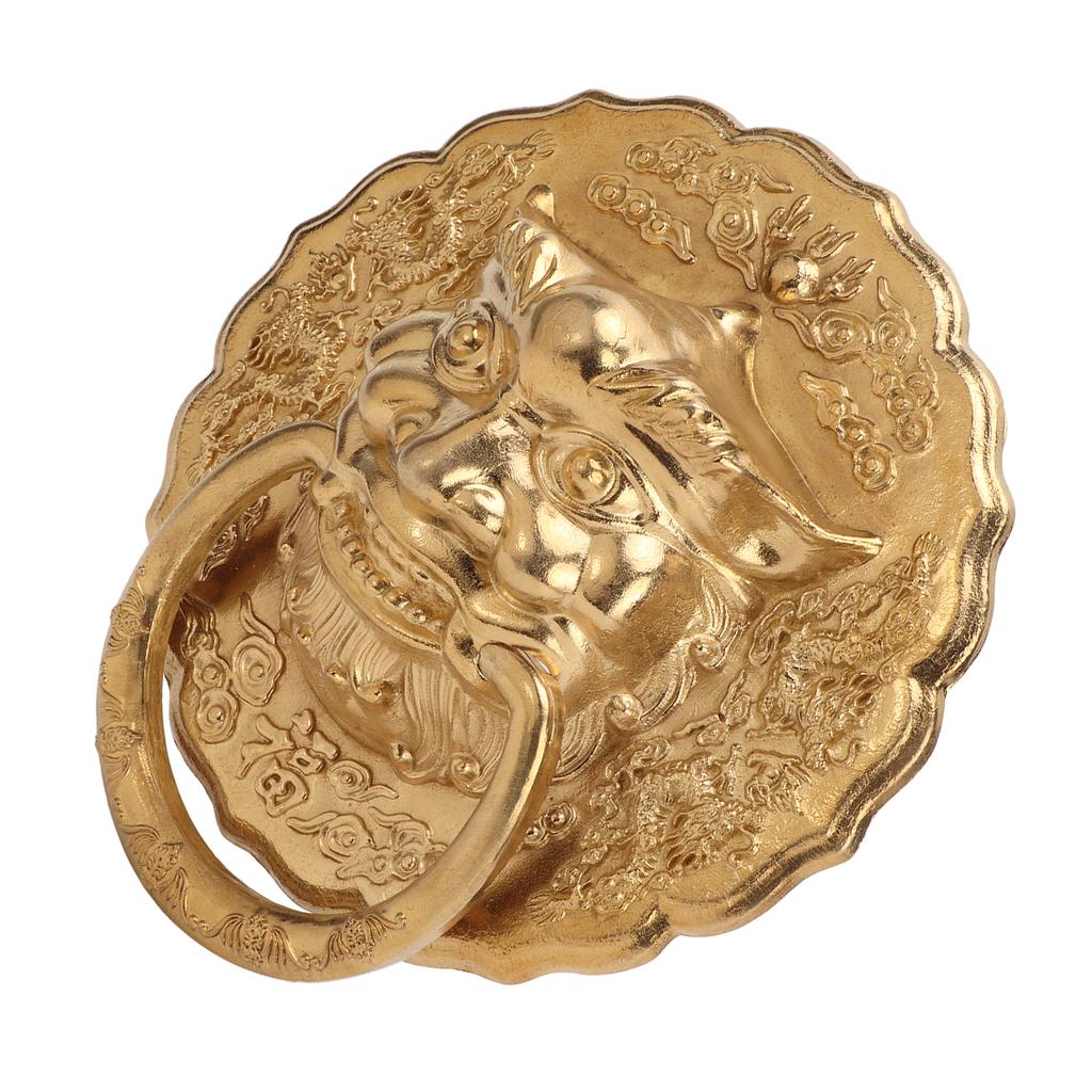 Türklopfer Chinesischer Tierkopf Stil Modelliert Antik Messing Einfache Installation Korrosionsbeständig