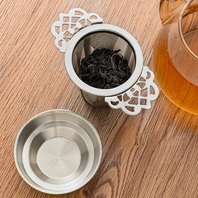 Teavlopp Infuser Sil Rostfritt stål Finmaskigt Korglock med stor kapacitet Dubbelfunktion Kaffefilter för lösa blad Temuggar Tekannor Muggar