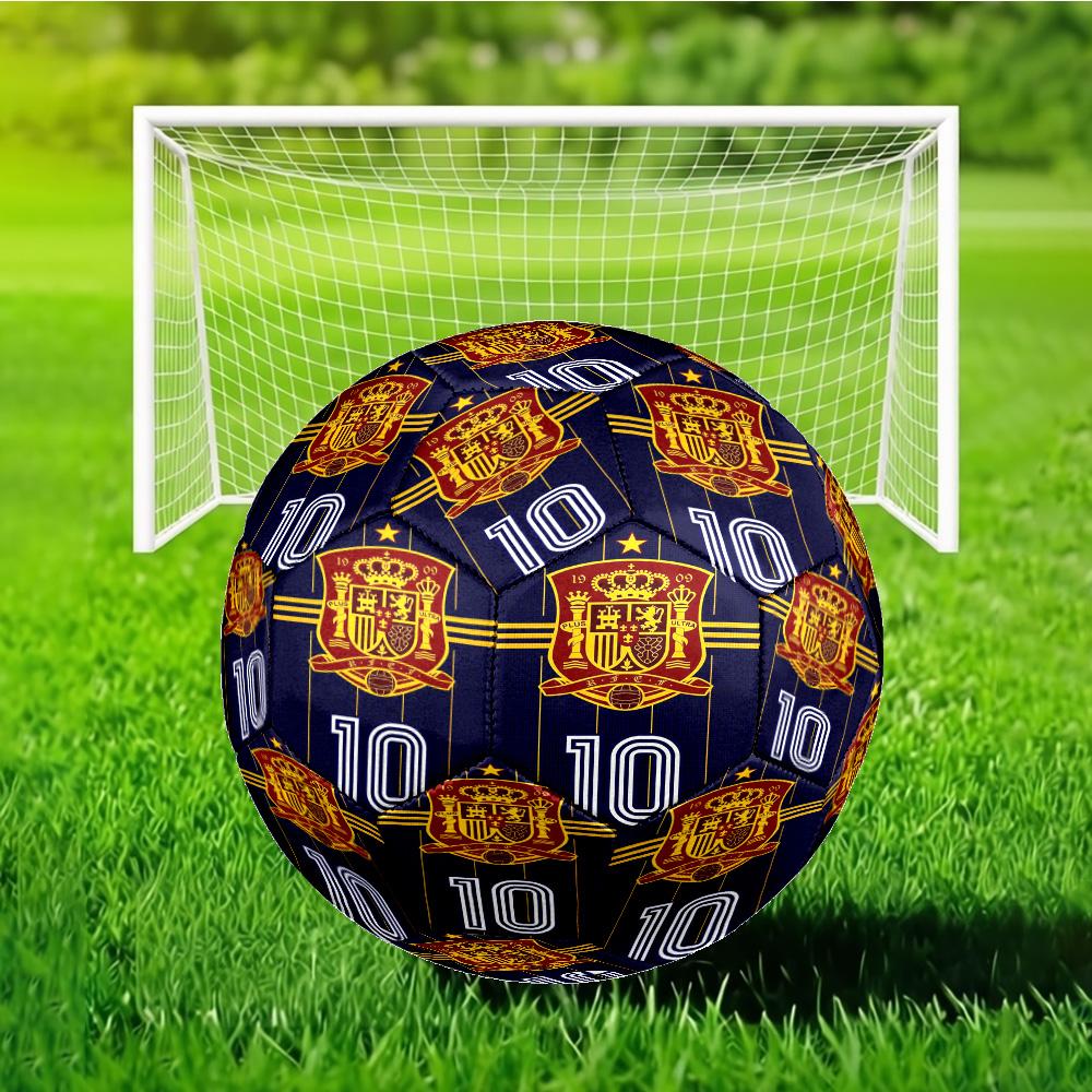 Spain National Football Team Size 5 Soccer Balls, Anti-Slip, Protective Football, Outdoor Sport, Practice Games, Birthdays Gift Suitable for Fan