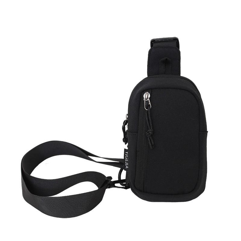 2025 New Chest Bag Pure Color Casual Trendy One-shoulder Cross-shoulder Backpack Men's Women's Mobile Phones Change Keys