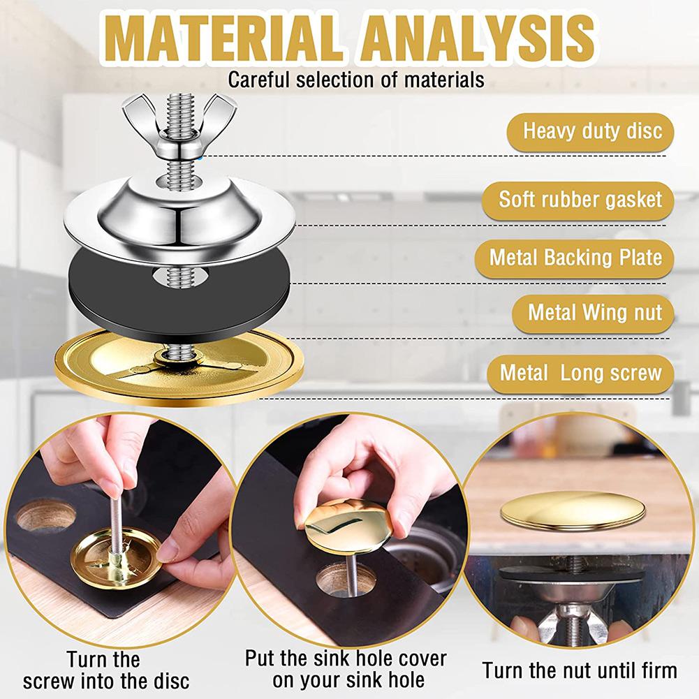 Basin Tap Faucet Hole Cover Drainage Seal Drainage Sealed Plug Kitchen Sink Plug