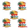 10pcs Lots Summer Wave Slippers Embroidered Patches On Clothes Shell Coral Patch Iron On Patches For Clothing Hats Jackets Diy 