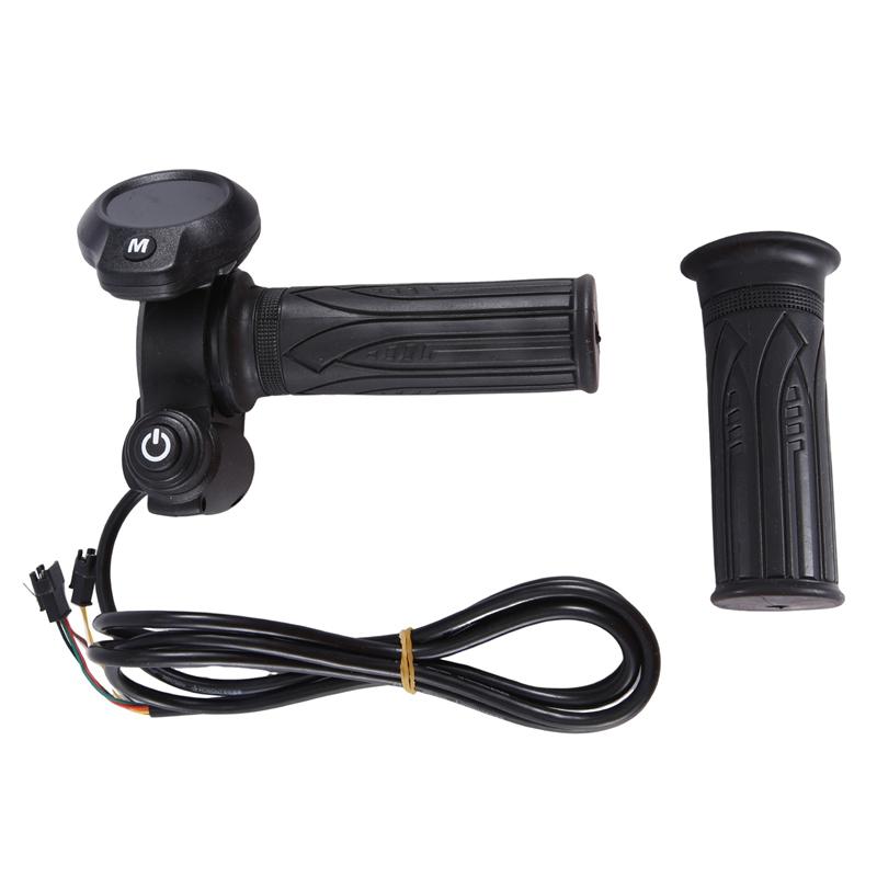 Bike Electric Scooter Accelerator Display Ebike Throttle Grip Digital Monitor For Bicycle Electric Scooter Trigger Durable чёрный